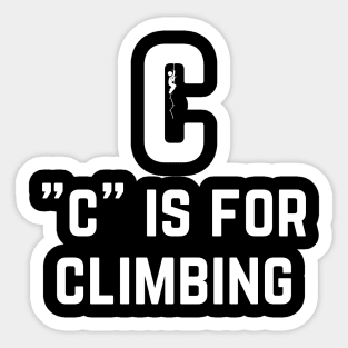 C is For Climbing Sticker